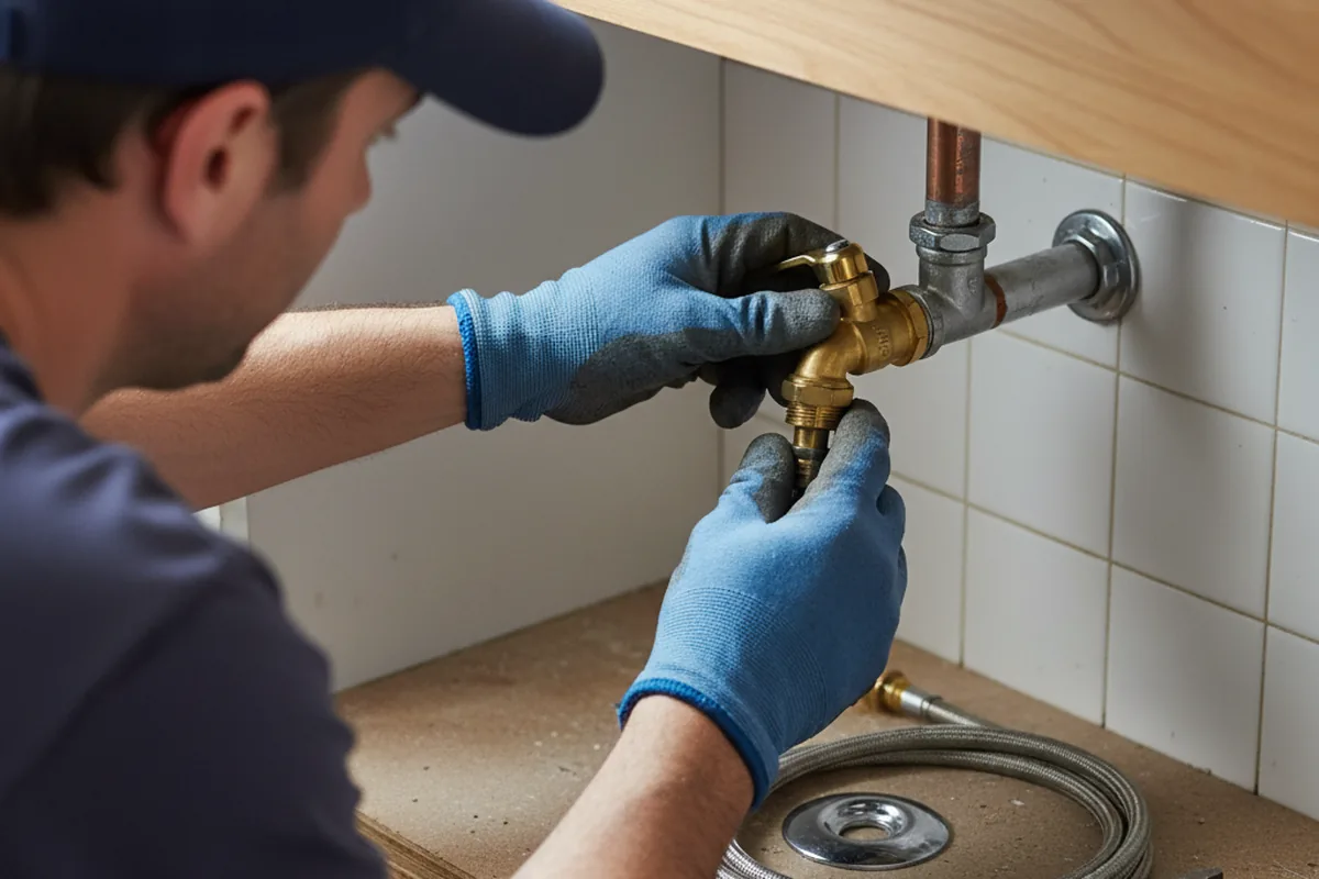 Shutoff valve and fitting work during Emergency Plumbing in Wyandotte